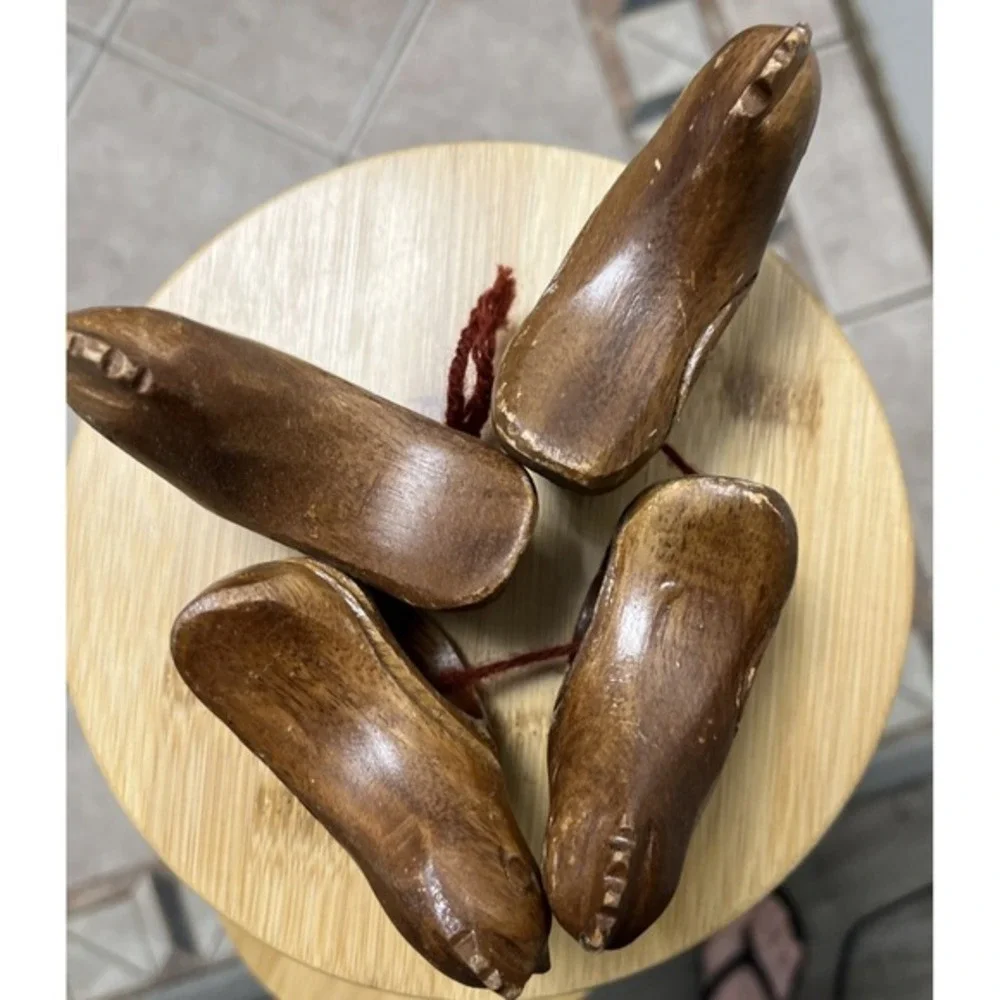 Vintage Set Of 4 Handmade Wood CHICKEN‎ Napkin Rings Dinner Table Decor